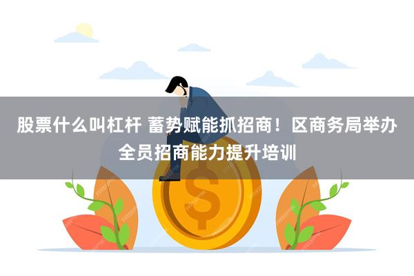 股票什么叫杠杆 蓄势赋能抓招商！区商务局举办全员招商能力提升培训