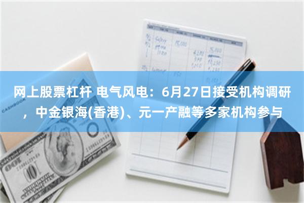网上股票杠杆 电气风电：6月27日接受机构调研，中金银海(香港)、元一产融等多家机构参与