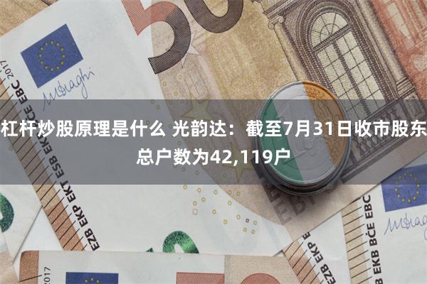杠杆炒股原理是什么 光韵达：截至7月31日收市股东总户数为42,119户