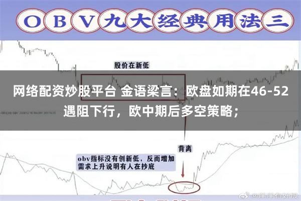 网络配资炒股平台 金语梁言：欧盘如期在46-52遇阻下行，欧中期后多空策略；