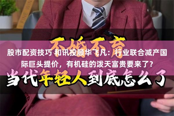 股市配资技巧 和讯投顾华飞凡：行业联合减产国际巨头提价，有机硅的泼天富贵要来了？
