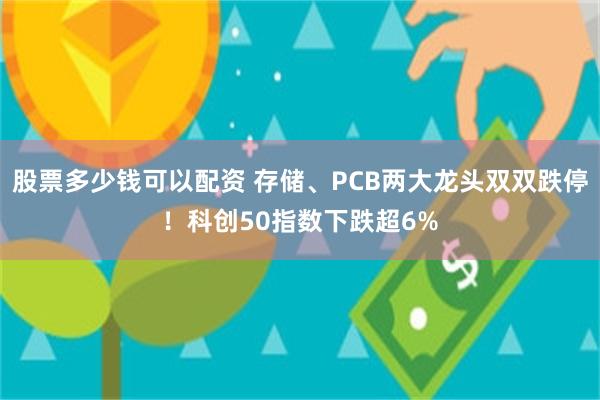 股票多少钱可以配资 存储、PCB两大龙头双双跌停！科创50指数下跌超6%