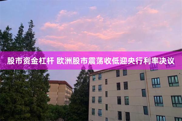 股市资金杠杆 欧洲股市震荡收低迎央行利率决议