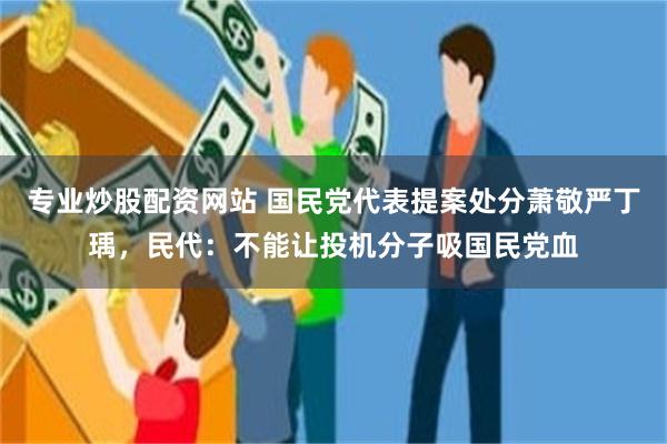 专业炒股配资网站 国民党代表提案处分萧敬严丁瑀，民代：不能让投机分子吸国民党血