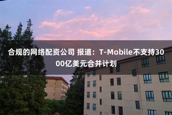 合规的网络配资公司 报道：T-Mobile不支持3000亿美元合并计划