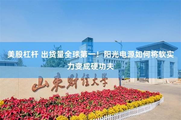 美股杠杆 出货量全球第一！阳光电源如何将软实力变成硬功夫