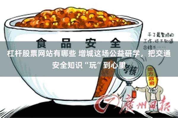 杠杆股票网站有哪些 增城这场公益研学，把交通安全知识“玩”到心里