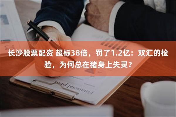 长沙股票配资 超标38倍，罚了1.2亿：双汇的检验，为何总在猪身上失灵？